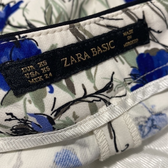 Zara floral pants NWT slim‎ tailored stretch summer trousers - Picture 8 of 8